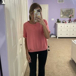 Aerie short sleeve sweatshirt-material top